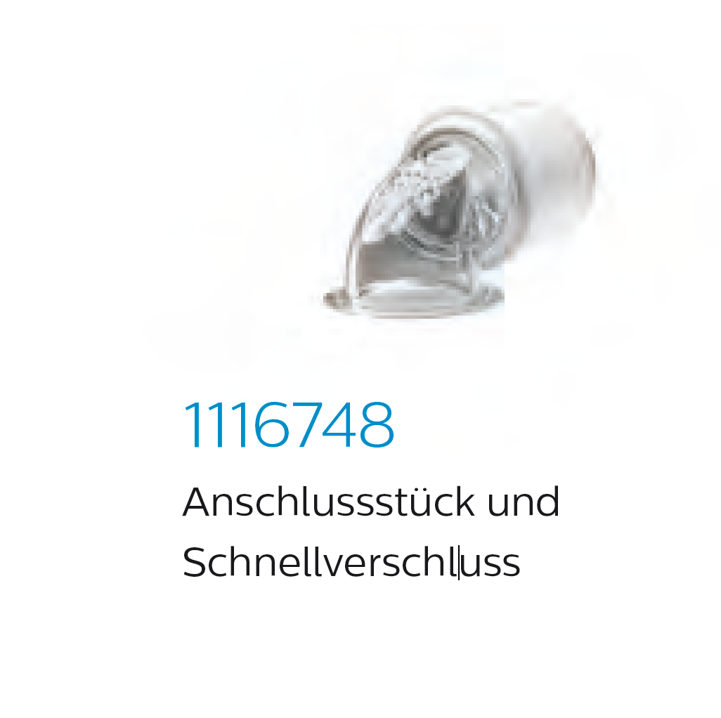Philips Kniestück - Anschlussstück und Schnellverschluss- Winkel mit Drehfunktion für DreamWisp & Dreamwear