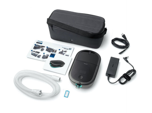 Philips DreamStation 2 Auto CPAP Advanced mit Luftbefeuchter und integriertem 4G Mobilfunkmodem.