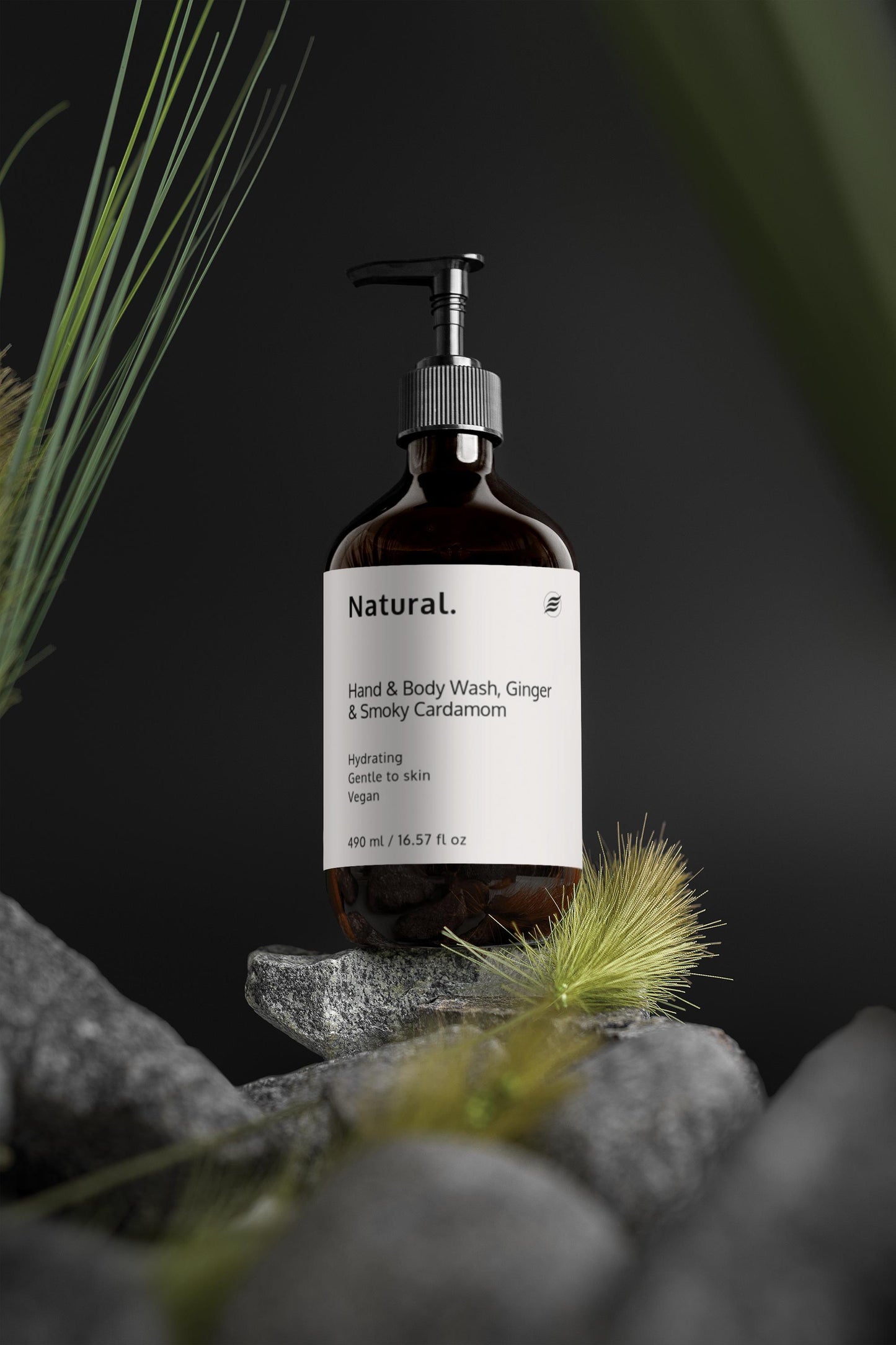 Natural. Hand & Body Wash, Ginger & Smoky Cardamom